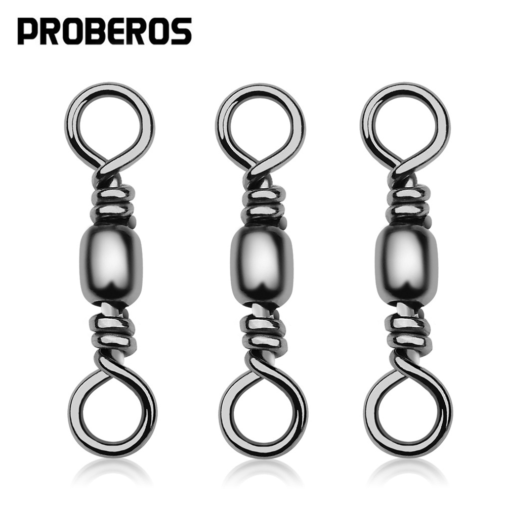 Leader Line - 100Pcs Fishing Swivels Connector Barrel Stainless