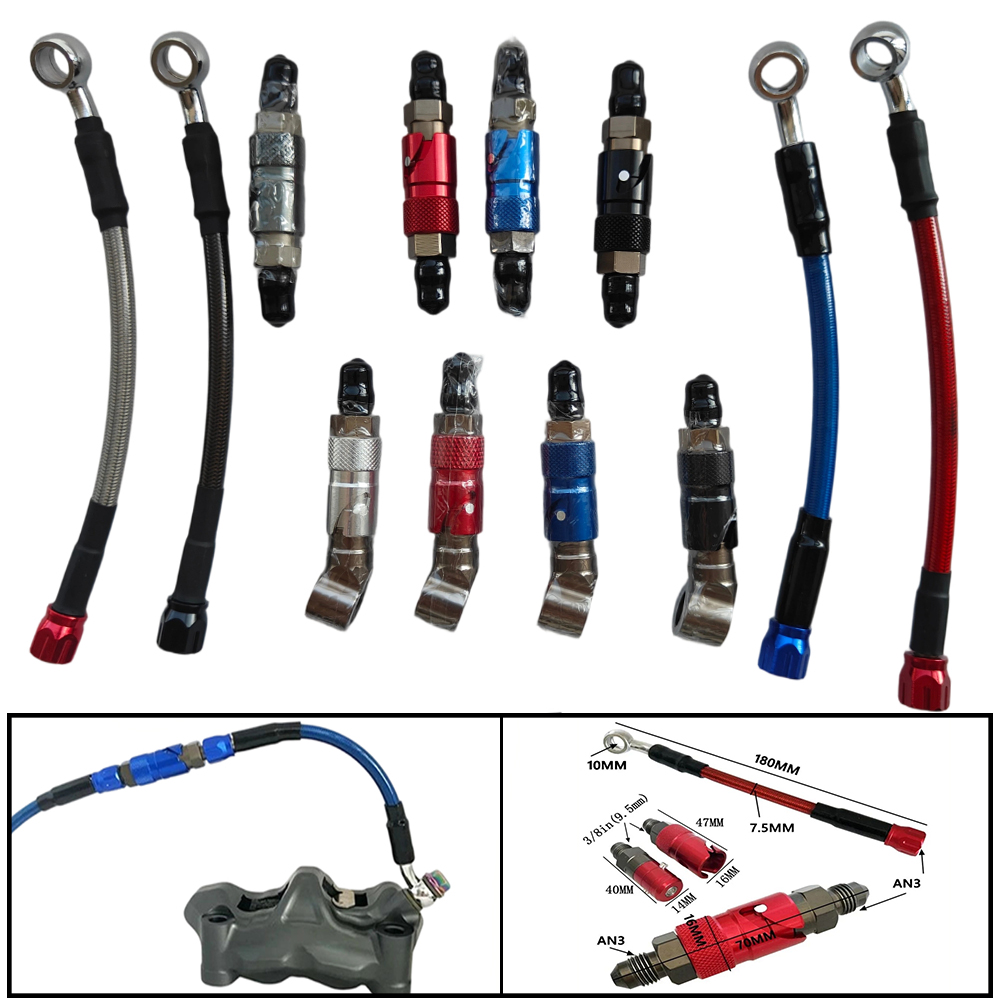Braided Line - Motorcycle AN3 Quick Connect Brake Hose