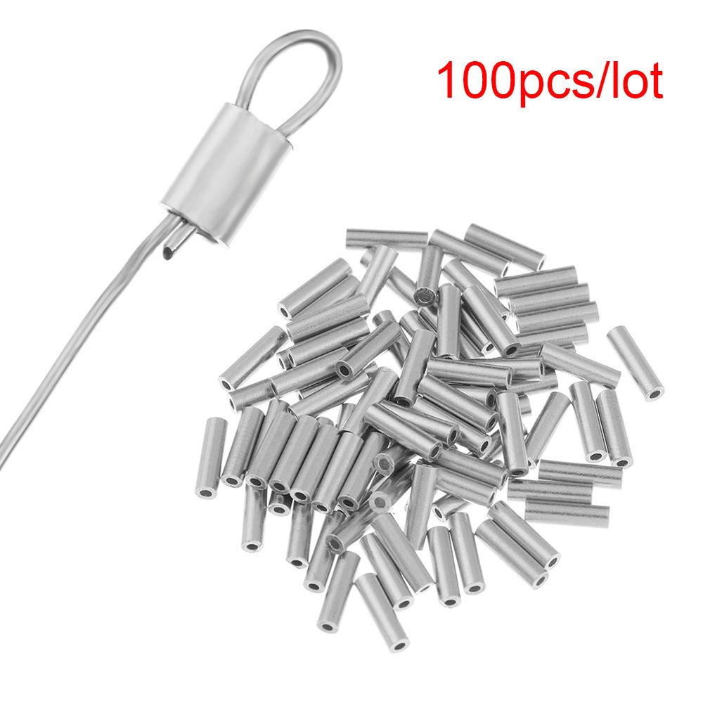 Saltwater Line - 100PCs/Lot 0.8mm/1.0mm/1.2mm/1.4mm/1.6mm/1.8mm Round Real Aluminum Tube