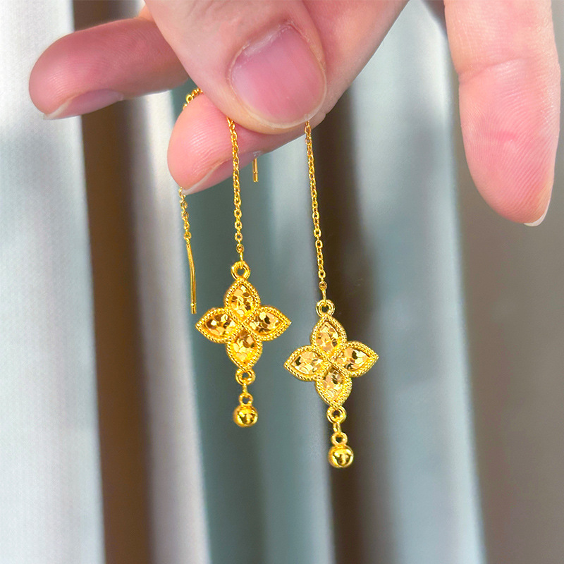 Freshwater Line - Fashion 18kt Gold Four Leaf Clover