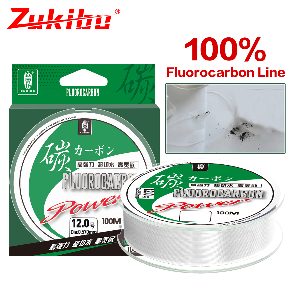 ZUKIBO 50m 100m 100% Fluorocar - огляд і ціна Fluorocarbon Line