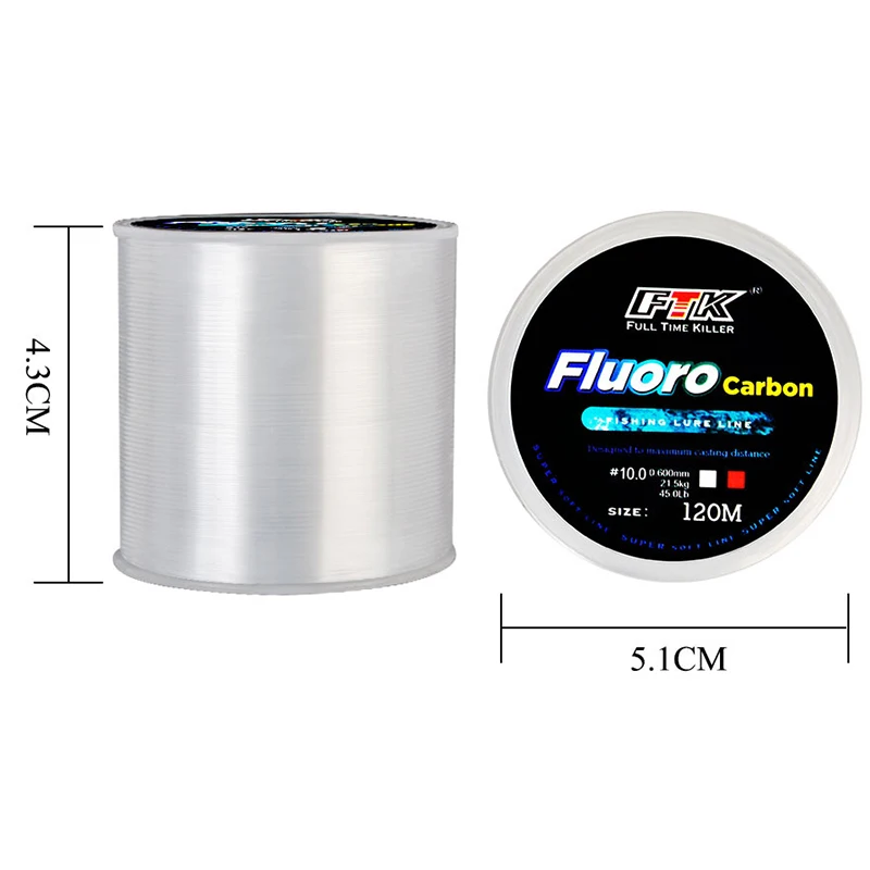 120M Fishing Line 0.14mm-0.6mm - огляд і ціна Fluorocarbon Line