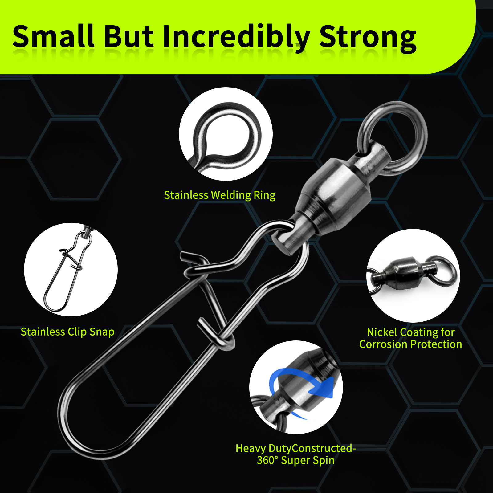 9KM 10PCS Ball Bearing Swivel  - огляд і ціна Freshwater Line