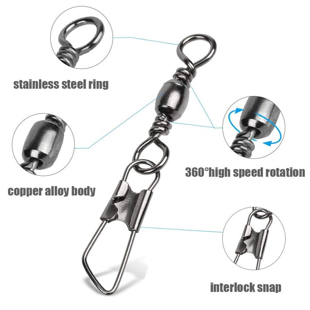 50Pcs Stainless Steel Snap Swi - огляд і ціна Freshwater Line