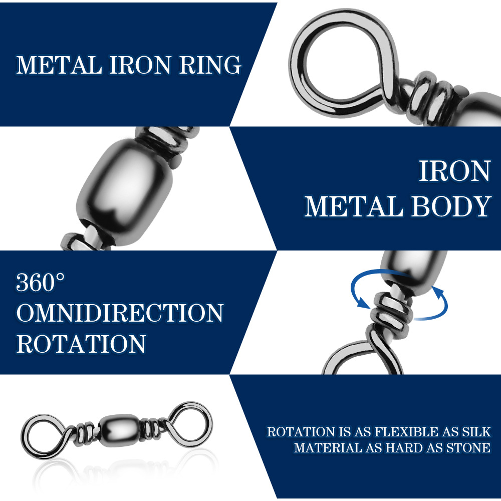 100Pcs Fishing Swivels Connect - огляд і ціна Leader Line