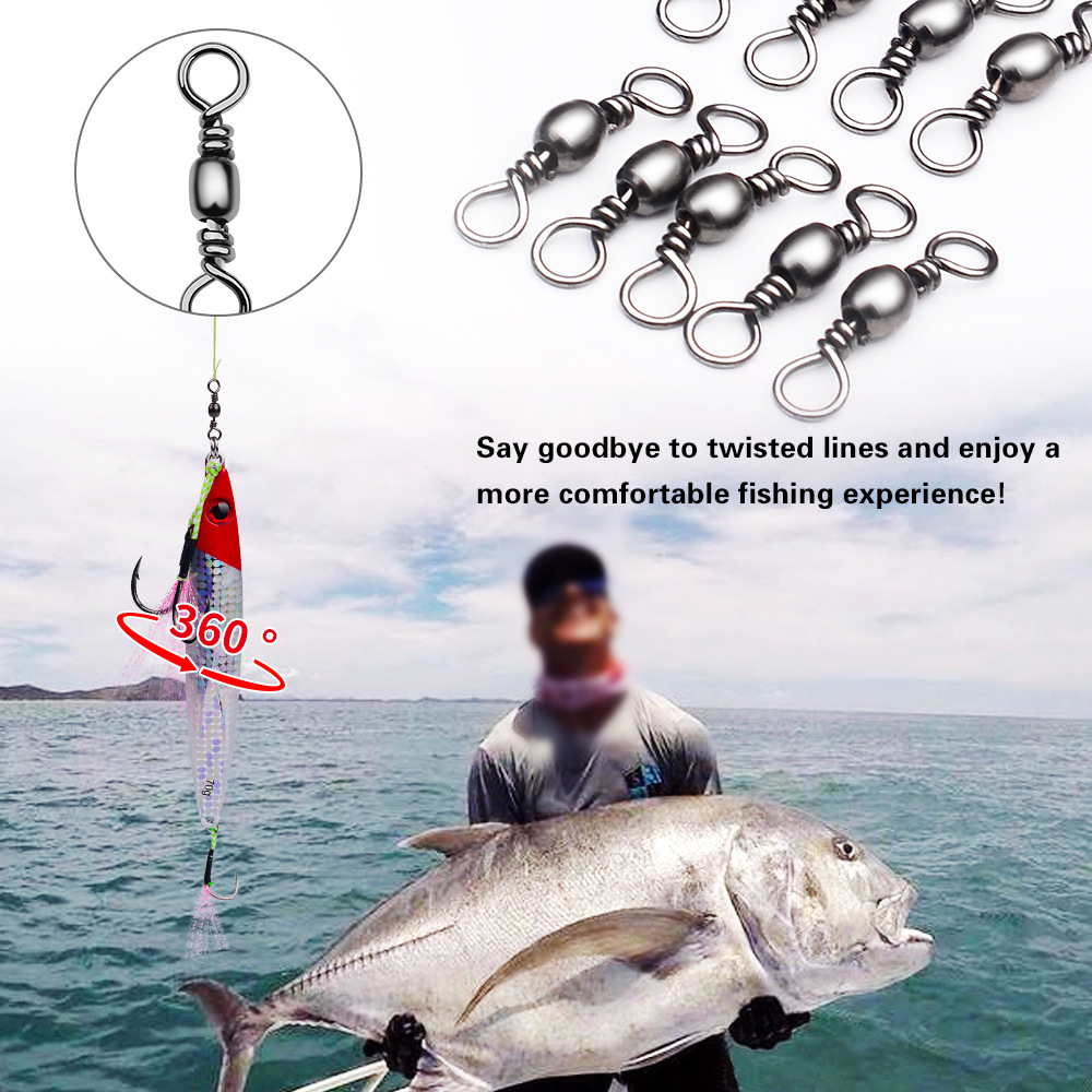 100Pcs Fishing Swivels Connect - огляд і ціна Leader Line