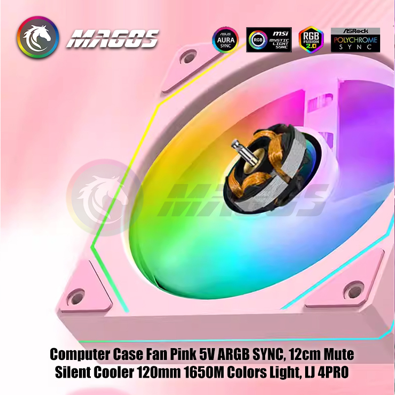 Computer Case Fan Pink 5V ARGB - огляд і ціна Fly Line