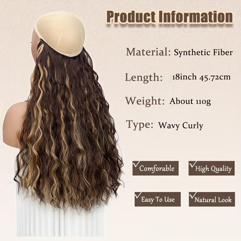 18Inch Synthetic Long Wavy Cul - огляд і ціна Monofilament Line