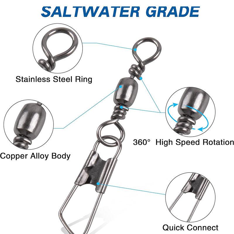 100Pcs Fishing Barrel Swivel C - огляд і ціна Saltwater Line